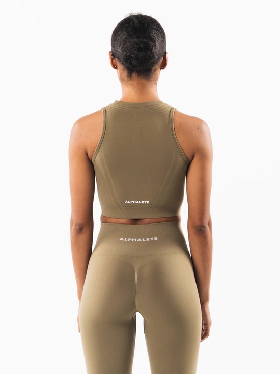 Alphalete Stratus Seamless Cropped Tank - Willow
